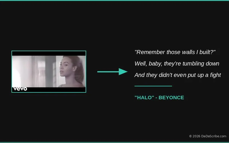 Beyoncé Halo demo transcription